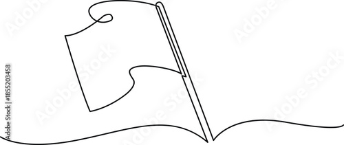 Flag flying in the wind Vector