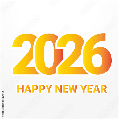 Happy new year 2026 banner design