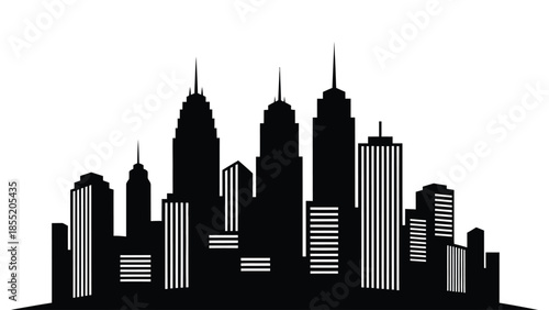 Silhouette of a city skyline