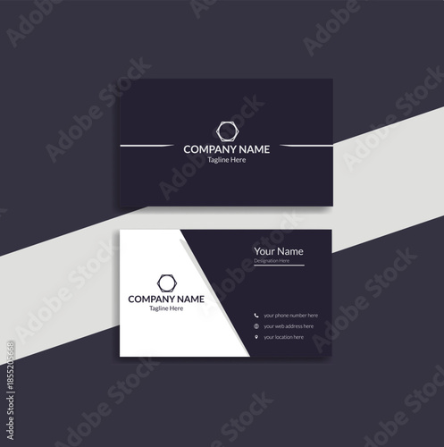modern simple visiting card design template
