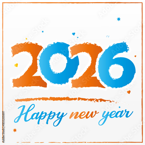 Happy new year 2026 banner design