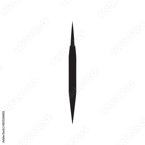 Tooth pick silhouette vector flat illustration design.
