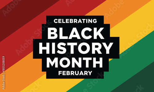 Celebrating black history month in february with a vibrant pan-african inspired background