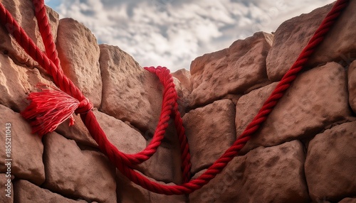 Scarlet Cord Of Rahab A Bold Contrast Against Jericho S Clay Wall