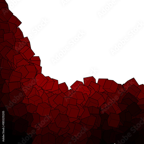 Geometric background. Presentation template. Vector background. polygonal style. Mosaic. Red cubes. eps 10