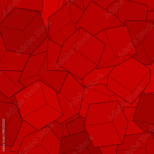 Red background from cubes. Background template. eps 10