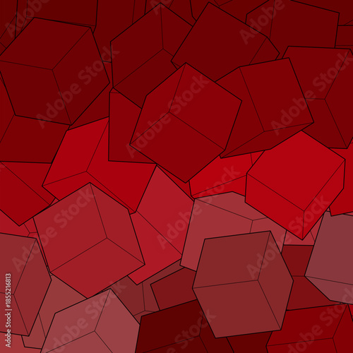 Geometric background. Red Pixel pattern. polygonal style. eps 10