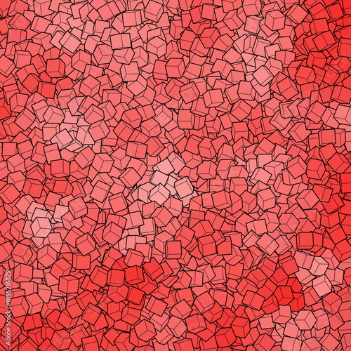 Red background from cubes. Design element. Vector template. eps 10
