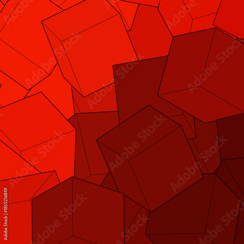 Geometric background. Presentation template. Vector background. polygonal style. Mosaic. Red cubes. eps 10