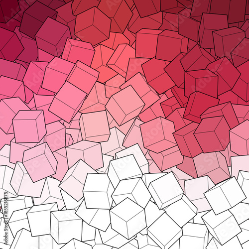 Geometric background. Presentation template. Vector background. polygonal style. Mosaic. Red cubes. eps 10