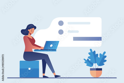 Woman Changing Account Passwords Using a Secure Password Manager App