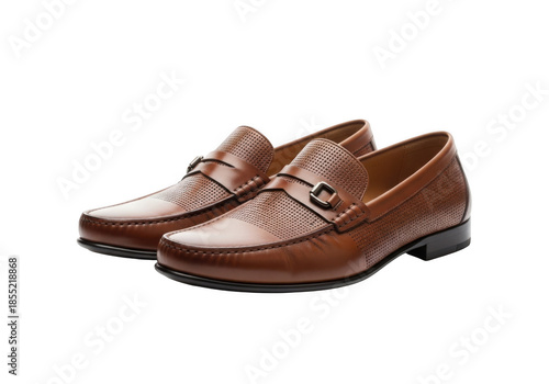 Wallpaper Mural Stylish brown leather men s loafers with buckle detail isolated on transparent background Torontodigital.ca