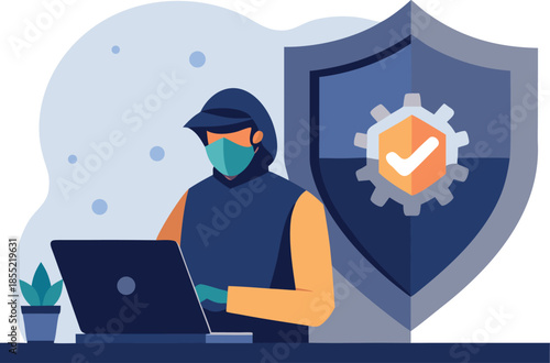 Cybersecurity Analyst Isolating Infected Device from Network to Prevent Malware Spread and Data Breach