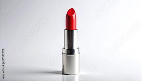 Red Lipstick on White Background