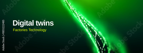 Ai esg and green energy background for csr sdg technology with abstract digital growth. Sustainable economy and circular ecology through co2 reduction with leaf plant wave pattern. Dark.