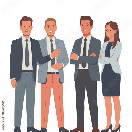 an illustration of three businesspeople, likely intended as generic avatars or a team photo for a website or business plan. 