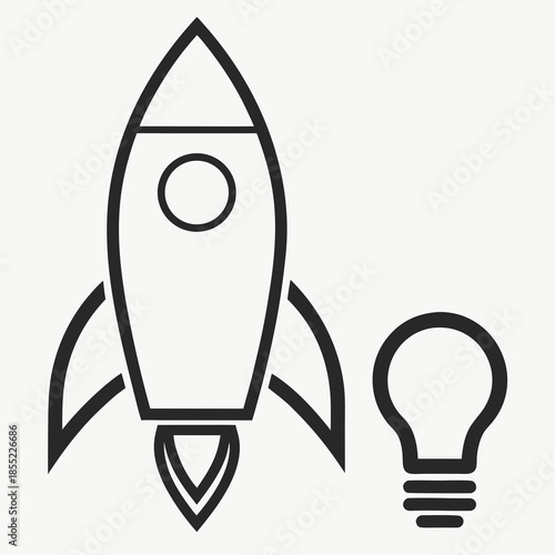 Rocketship Innovation Idea Concept Vector Illustration