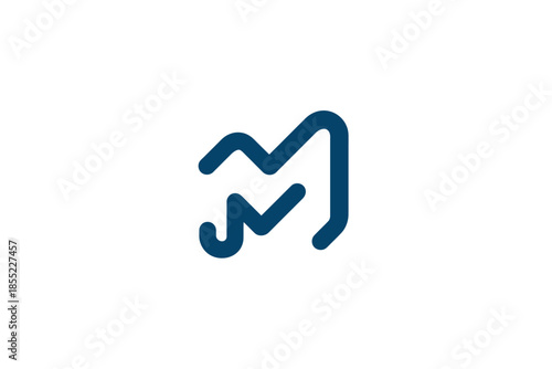 Minimalist abstract monogram logo design featuring connected letterforms for modern branding.