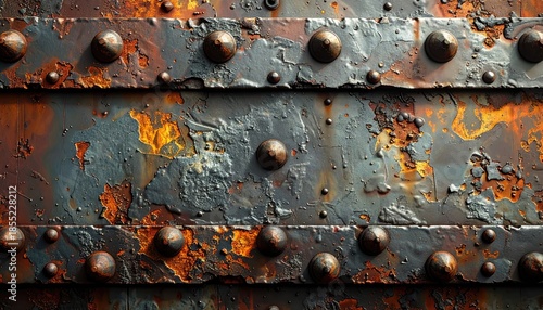 Rusty Metal Texture with Rivets