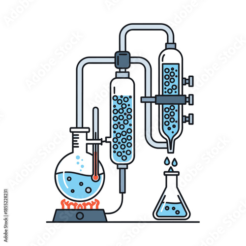 innovative laboratory distillation apparatus for chemical separation and experiments