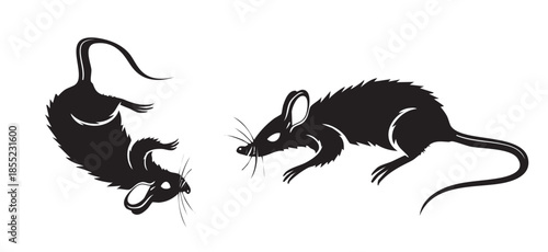 dead mouse icon, vector illustration