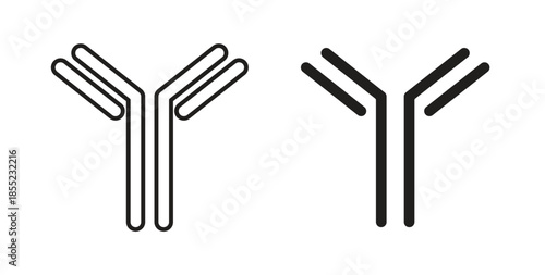 Antibody icons. Outline icons vector collection. flat illustrations