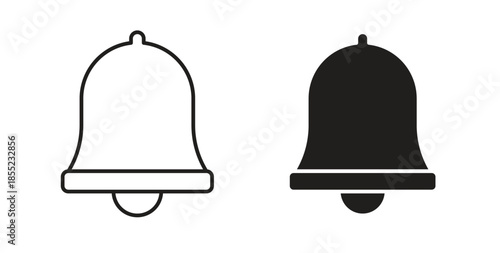 Bell icons. Outline icons vector collection. flat illustrations