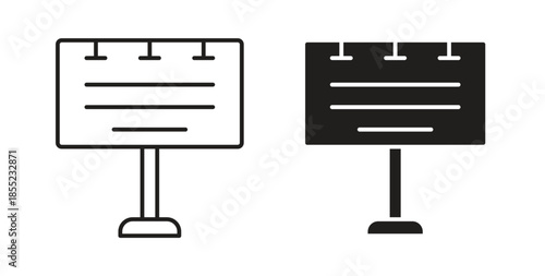 Billboard icons. Outline icons vector collection. flat illustrations