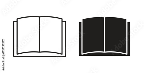 Book icons. Outline icons vector collection. flat illustrations