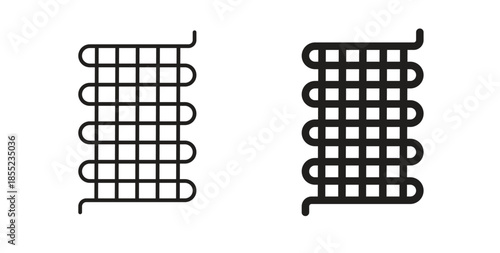Condenser coil icons. Outline icons vector collection. flat illustrations