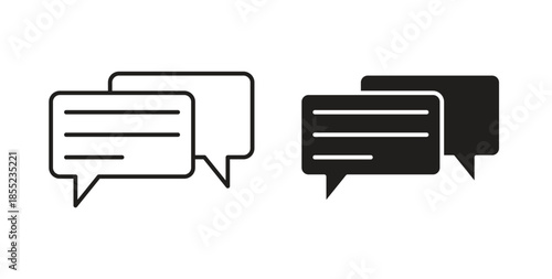 Conversation icons. Outline icons vector collection. flat illustrations