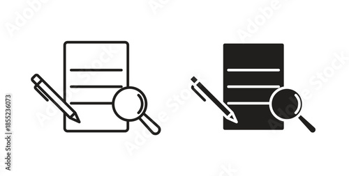 Defining icons. Outline icons vector collection. flat illustrations
