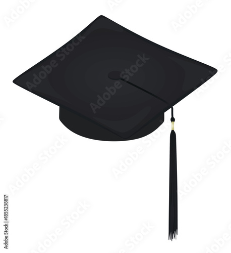 Graduation hat isolated. vector illustration