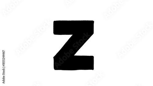 Animated big letter Z black & white