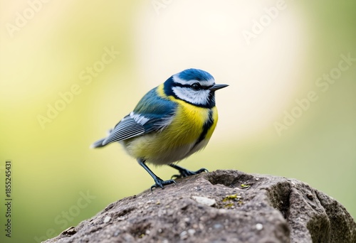 A close up of a Blue Tit in a tree