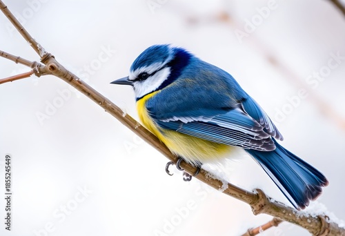 A close up of a Blue Tit in a tree