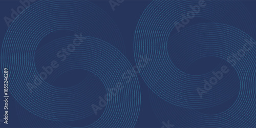 Abstract Digital Circles of Particles with Noise. Futuristic Circular Sound Wave. Big Data Visualization. 3D Virtual Space VR Cyberspace. Crypto Currency Concept. Vector Illustration.