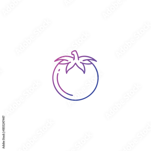 A-Tomato-vegetable-icon-gradient-outline-art-Vector Illustration.