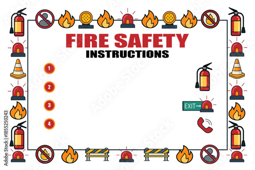 Fire safety instructions for emergency situations