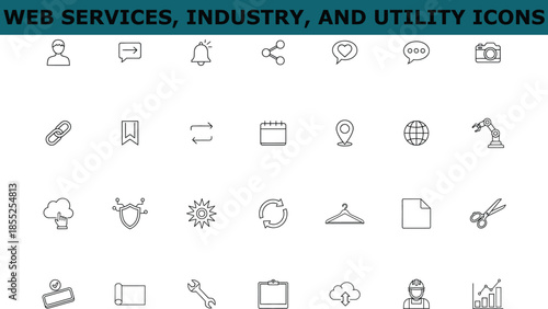 Web Services, Industry, and Utility Icons