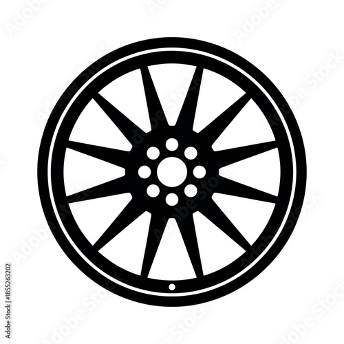 Car wheel isolated on white background