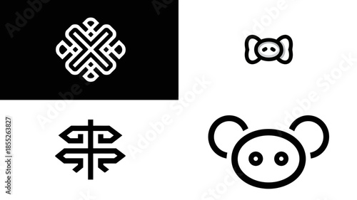 Minimalist line art animal logos perfect for branding and modern identity design.