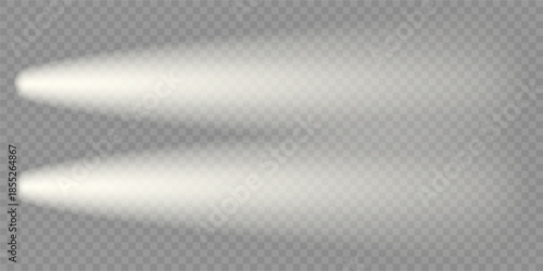 Car light overlay, top camera view. Light house night flare, front lens png. Flashlight isolated, motorcycle headlight effect. Spotlight in fog smoke, led beam, speed road aerial shot