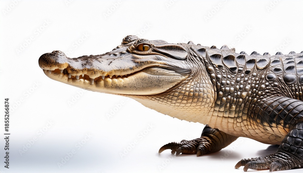 Fototapeta premium Crocodile Isolated On Transparent Background Cut Out