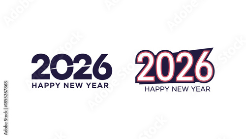 Happy new year 2026 A celebratory design with repeated year text