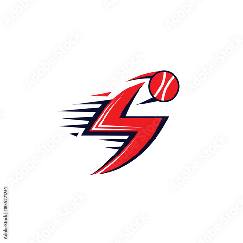 Dynamic basketball player silhouette with motion lines emphasizing speed and