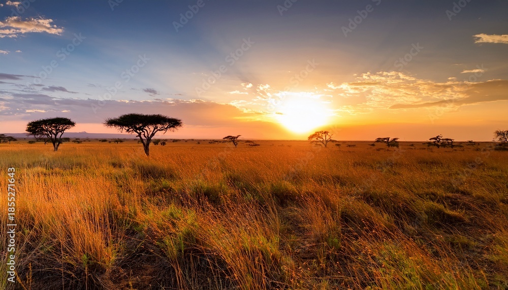 Obraz premium Sunset At Savannah Plains