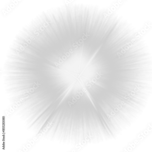 Bright light burst with white rays on black background