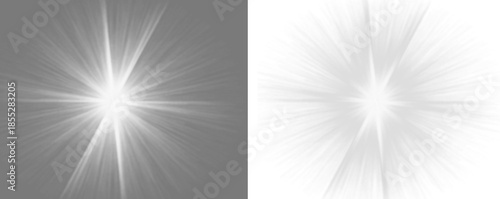 Bright white light bursts on dark background for dramatic effect