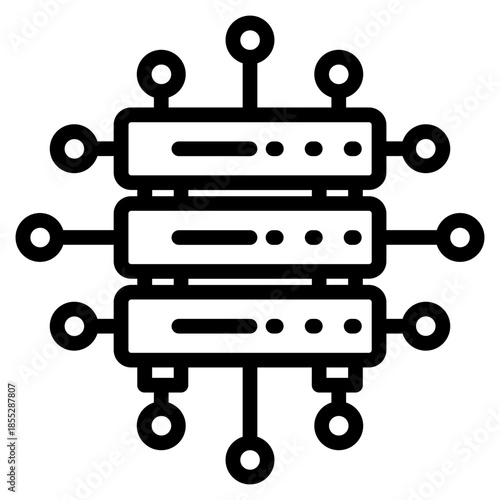 Server vector icon. Coding and programming icon line style. perfect use for logo, presentation, website, and more. Modern icon design outline style 